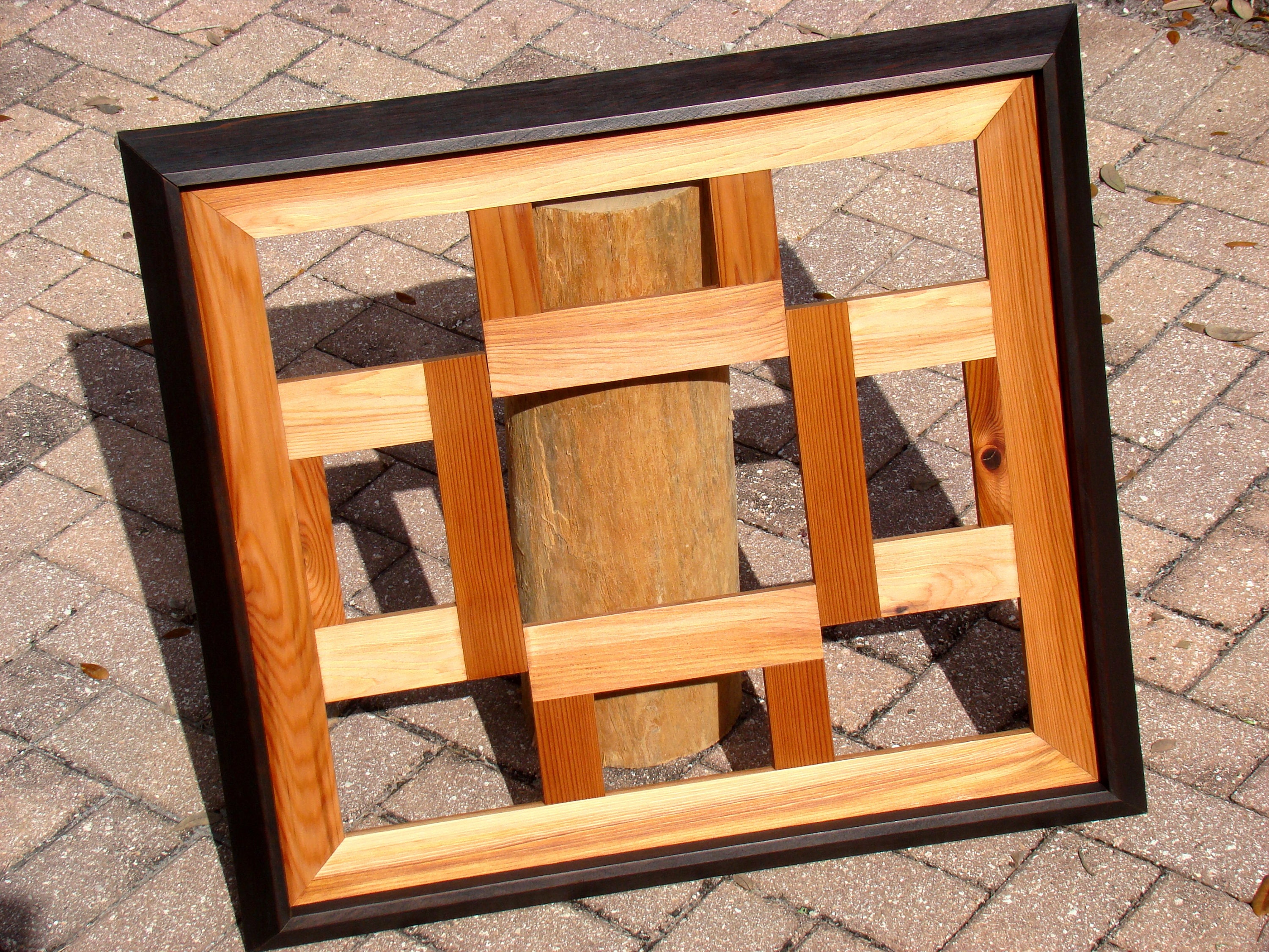 Finished cedar wood wall photo frames 9 opening collage Etsy