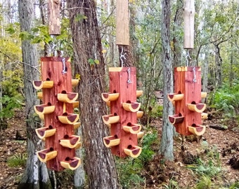 Bird seed feeders - outdoor bird feeders - cedar bird feeder hanging - gifts for birdwatchers - useful for bird feeding