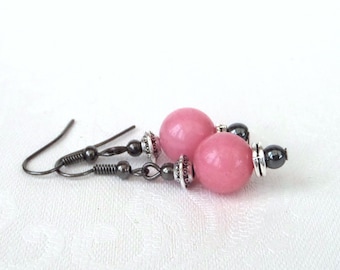 Dusky pink earrings, gift for goddaughter, gift for mother in law, pretty jewellery