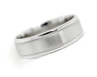 6mm 925 Silver Ring, Wedding Ring for him, Engraved Rings, Men's Wedding band, Wedding Band for Men,Matching Ring, Classic Wedding Ring,6003