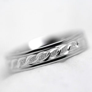 4mm 925 Sterling Silver Ring for Men & Women Wedding Band, Personalized Engraving Infinity Promise Ring, 0005