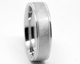 6mm 925 Sterling Silver Wedding Band for Men & Women • Classic Mens Promise Engagement Ring, Personalized Engraving Ice Finish