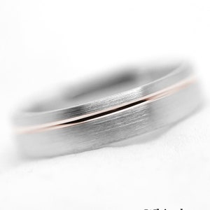 Bague de mariage classique en or de 5 mm pour homme et femme, cadeau d&#39;anniversaire de mariage en or bicolore, bague de fiançailles promesse pour homme, 10 carats 14 carats 18 carats
