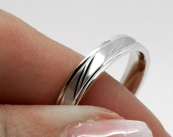 4mm Solid 925 Sterling Silver Wedding band for Men and Women, Personalized Engraving, Classic Brushed Promise Engagement Ring Men 4127