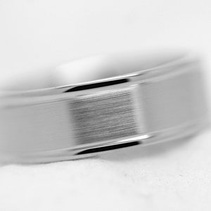 6mm 925 Sterling Silver Brushed Wedding Band for Men & Women, Silver Brushed Ring, Classic Men's Wedding Band, Women's Wedding band, 6010F