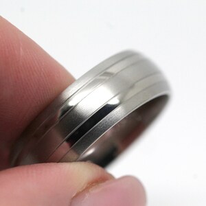 8mm titanium wedding band. brushed titanium wedding ring