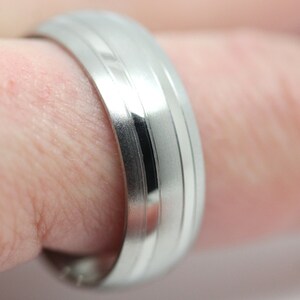 8mm titanium wedding band. brushed titanium wedding ring