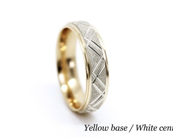 6MM Gold Wedding Band for Men & Women, 10k 14k 18k Solid Gold Wedding Ring, Engagement Ring for Men Anniversary Gift for Men