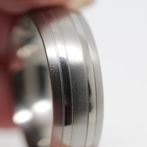 8mm titanium wedding band. brushed titanium wedding ring