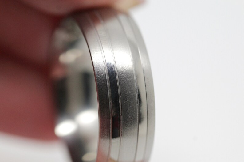 8mm titanium wedding band. brushed titanium wedding ring