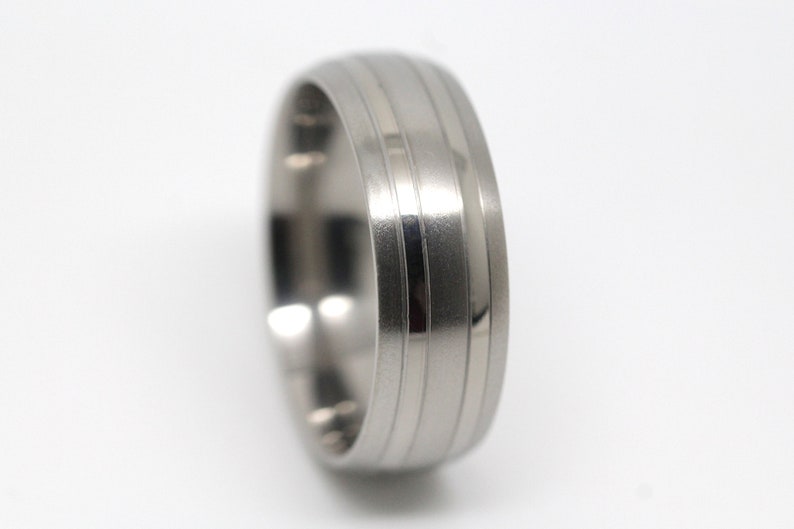 8mm titanium wedding band. brushed titanium wedding ring