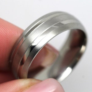8mm titanium wedding band. brushed titanium wedding ring