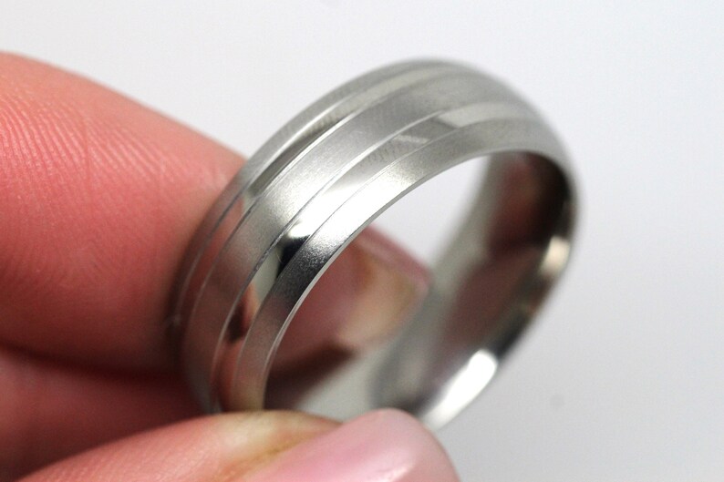 8mm titanium wedding band. brushed titanium wedding ring