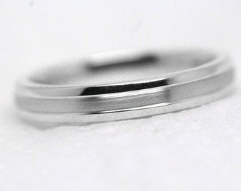 3mm Solid Silver Wedding Ring for Women & Men, Mans Silver Wedding Band Minimalist Ring, 925 Sterling Silver, Women's wedding band, 0017