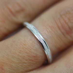 2mm Stackable Wedding Band Women in 925 Sterling Silver • Personalized Promise Ring