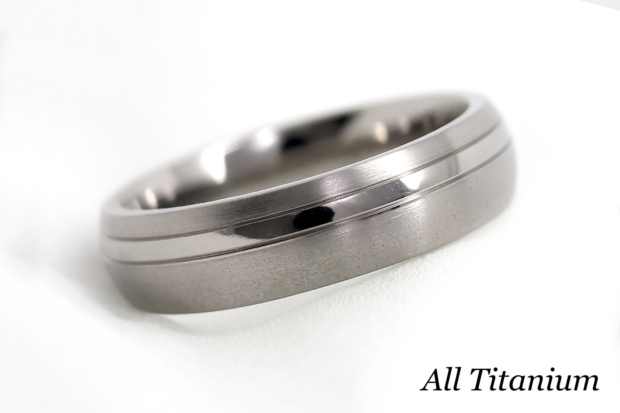6mm • Titanium Mens Wedding Band Women, Classic Matte Hypoallergenic Ring, Personalized ring Free Engraving