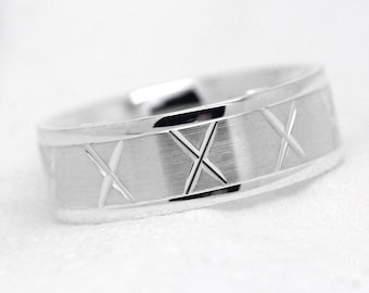 8MM 925 Silver Mens Wedding Band Women • Classic Men's Engagement Ring Promise Ring Anniversary Gift
