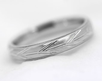 Anello in argento sterling massiccio 925 da 4 mm per donna e uomo, fedi nuziali con incisione personalizzata, anello di fidanzamento da uomo