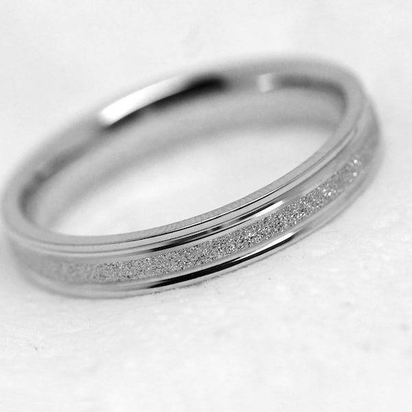 3mm Solid Silver Wedding Ring for Women in 925 Silver Ring Sparkly Ring 925 Sterling Silver Thin gold band Women wedding band