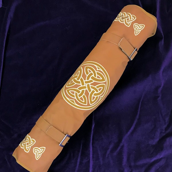 Dannan Brown Vegan Flute / Tin Whistle  / Recorder Roll Bag / Case designed for 13 Whistles