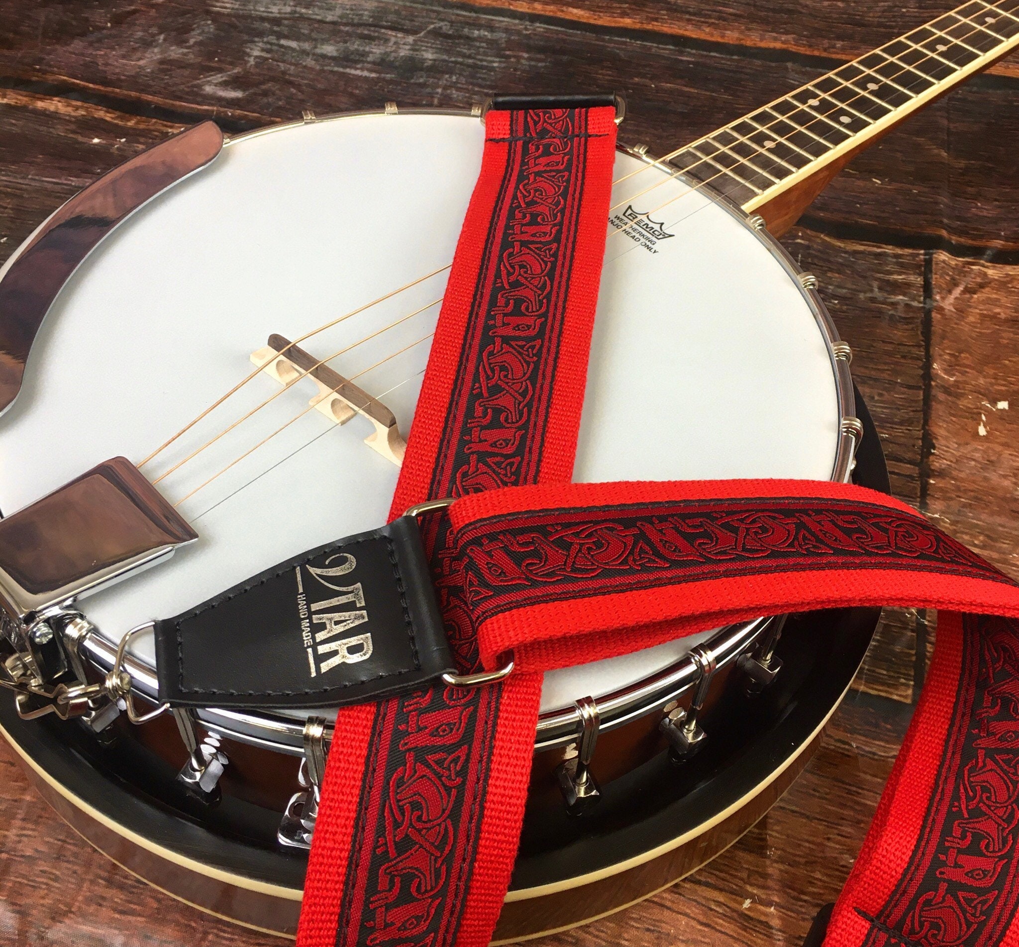 Vintage Banjo Strap Adjustable Banjo Belt Floral Prints Banjo