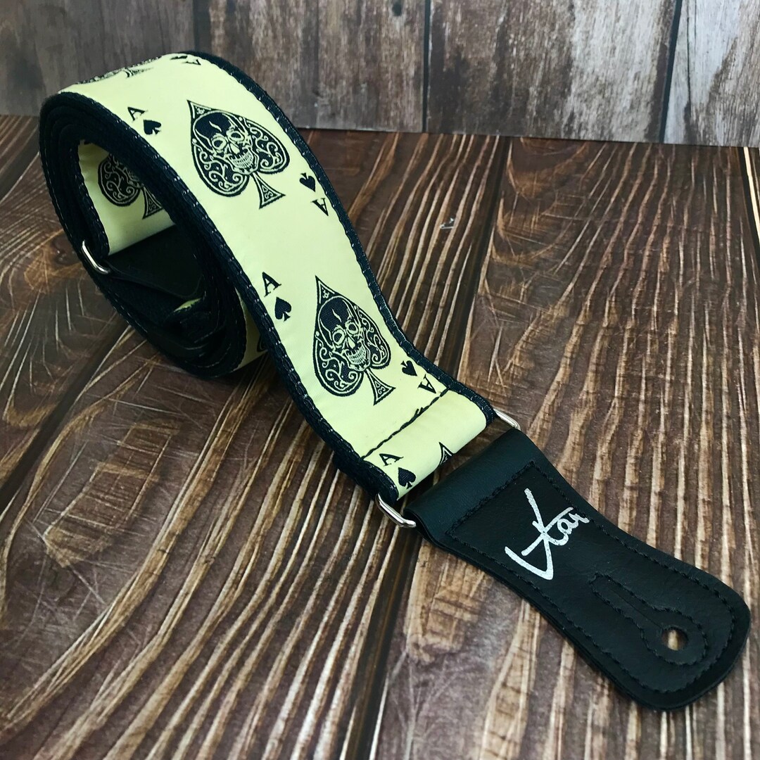 Guitar Strap Vegan Ace of Spades by Vtar Etsy