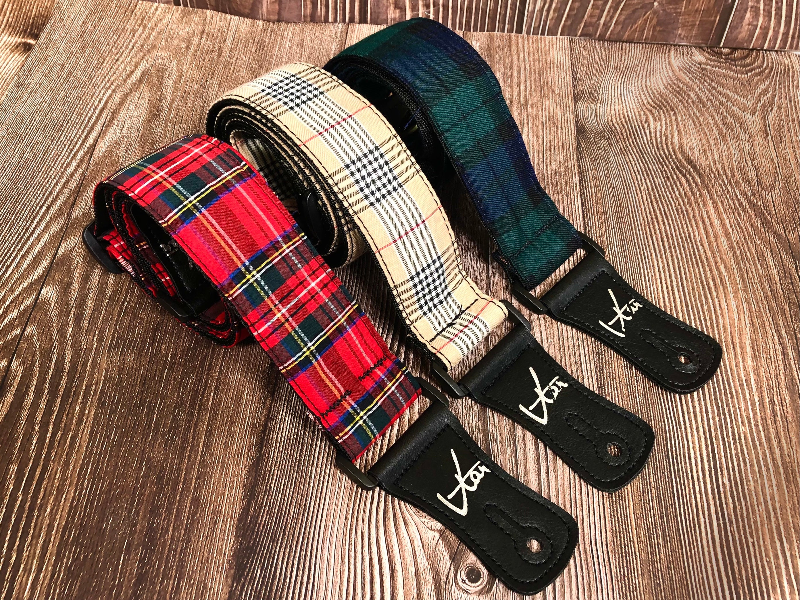 Tartan cheap guitar straps