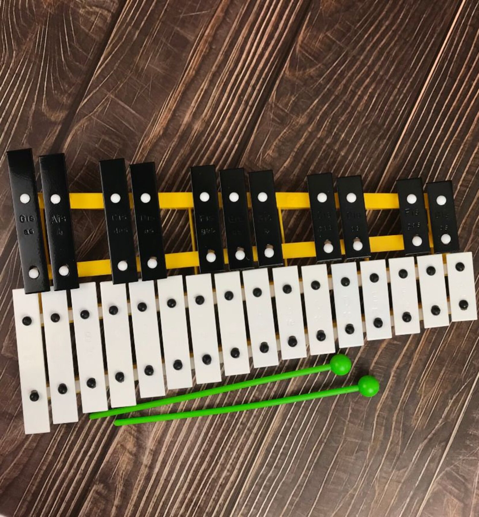 Prokussion 27 Key Chromatic Glockenspiel Xylophone Yellow Etsy