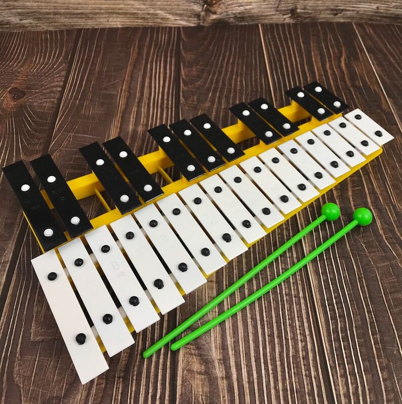 Prokussion 27 Key Chromatic Glockenspiel Xylophone Yellow Etsy