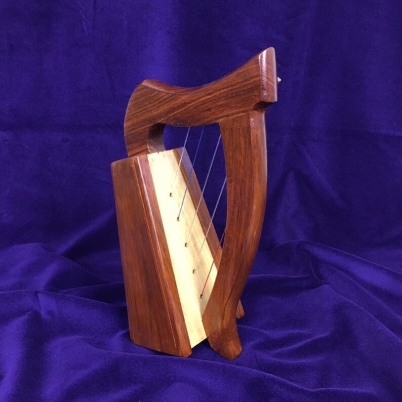 Dannan 5string Celtic Wooden Harp With a Rosewood Finish Etsy