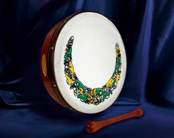 Handmade Dannan 10" Vegan Bodhrán - The Green Setanta Bodhrán