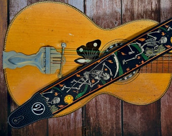 The Harvest Moon Skeleton Strap - Vtar Vegan Guitar Strap