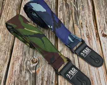 Vtar Military Camouflage Series Guitar Strap - Marine Blue / Khaki Green