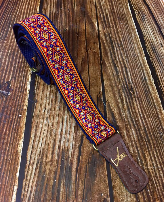 Handmade 60s 70s Magic Carpet Guitar Strap in Clapton by VTAR