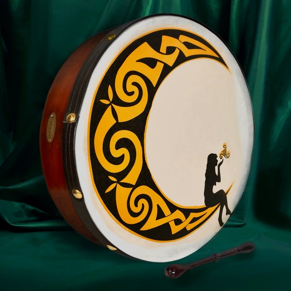 Handmade Dannan 16" Vegan Bodhran - Rhiannon Moon Hand Drum