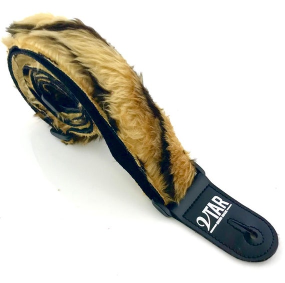 Vtar Vegan Tiger Faux Fur Guitar Strap Etsy