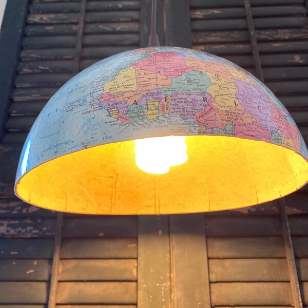 Globe Pendant Light Etsy