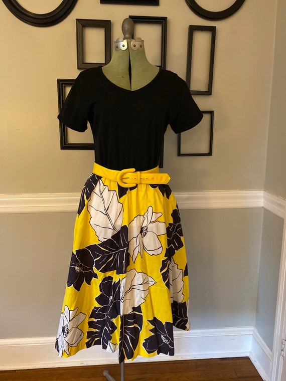 Vintage Toni Todd 1970s/80s Black and Yellow Hawai