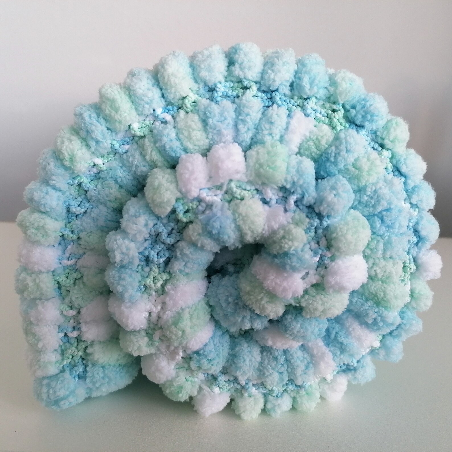 Beautifu MINTY Soft Marshmallow/Pom Pom Baby Blanket Gender Etsy