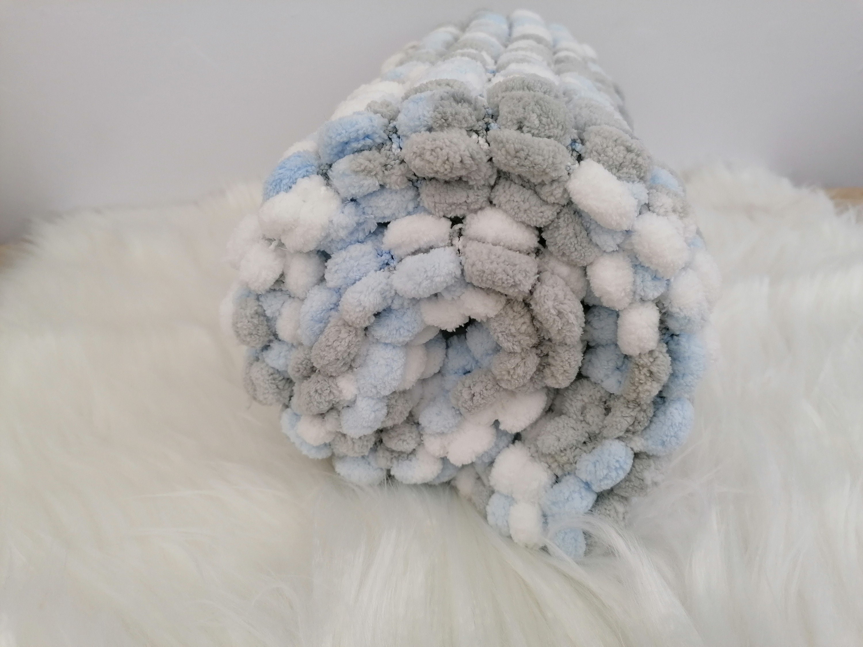Beautiful Soft Marshmallow/pom Pom Baby Blanket for Baby Boy Etsy UK