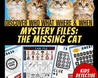 Printable Murder Mystery Style Game for Kids, Birthday Mystery