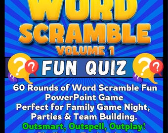 Riddles Challenge Powerpoint Game, Family Fun Game Night, Games for Family, Riddle Quiz Virtual Quiz Night, Riddles and Brain Teasers