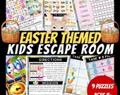 Printable Escape Room For Kids, Birthday Party Games, Kids Puzzles, Printable Party Games, Easter Theme, Easter Party