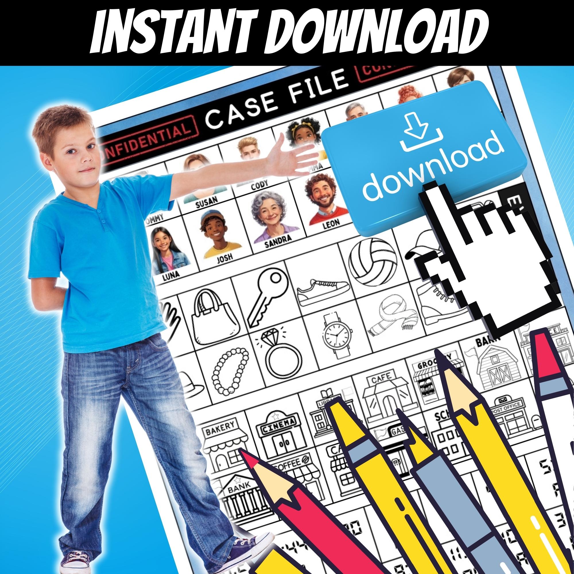 Printable Murder Mystery Style Game for Kids, Birthday Mystery Party ...