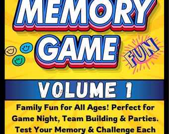 Virtual Memory Game, Picture Memory Game, Family Fun Game Night, Games for Family, Zoom Party, Games for Kids, Family PowerPoint Game