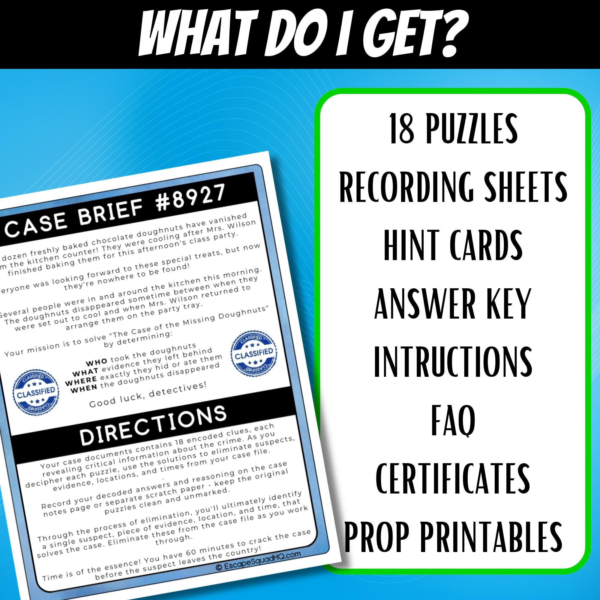 Printable Murder Mystery Style Game for Kids, Birthday Mystery Party ...