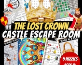 Printable Medieval Castle Escape Room For Kids, Birthday Party Games, Kids Puzzles, Printable Party Games, Kids Escape Room