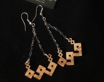 Arabic calligraphy earrings "STRENGTH" // قوة