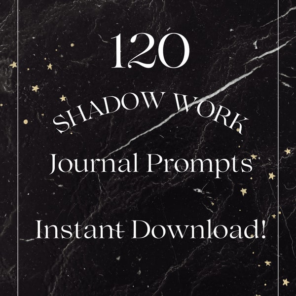 120 Shadow Work Journal Prompts - Inner Self Exploration, Emotional Healing, grimore, journaling