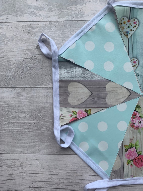 Handmade Outdoor Waterproof Bunting Oilcloth Dark Beautiful Birds Dunelm Mill White Single or Double Sided